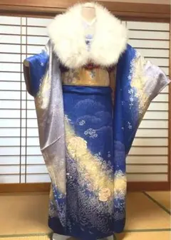 ☆褒められ着物セット♡振袖・帯・帯締め・伊達襟・フェザー5点セット