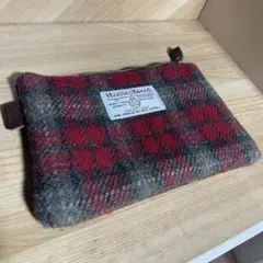 Harris Tweed ウールチェックポーチのサムネイル