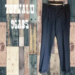 TOPVALU スラックス 96AB5 ダークグレー　センタープレス