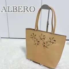 ALBERO トートバッグ ブラウン レザー レディース