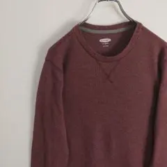 OLD NAVY サーマルシャツ 長袖シャツ ロンT マルーン ワッフルT