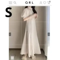 GRL 花柄レースショート丈ブラウスメマーメイドキャミワンピースセットアップ