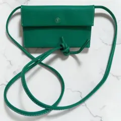 russet レザーショルダーバッグ グリーン