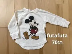futafuta★ミッキーマウス 長袖カットソー ワッフル生地　70