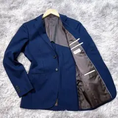☆美品☆【オリヒカ】スーツジャケット (L XL) ピンストライプ 背抜き 春夏