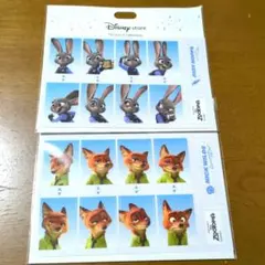 ディズニー　ズートピア　ニック＆ジュディ　証明写真風ステッカーセット