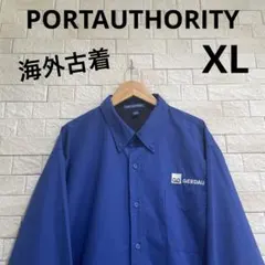 海外古着　ポートオソリティ　メンズ　長袖ワークシャツ　長袖シャツ　サイズXL