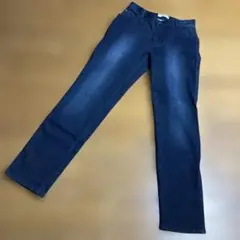 SIMPLICITÉ ダークブルー ストレートデニムパンツ