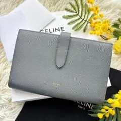 箱付き✨ CELINE ラージストラップウォレット グレー