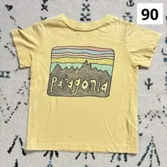 Patagonia Tシャツ 2T 90100イエロー山岳グラフィック男の子半袖のサムネイル