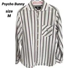 サイコバニー ロゴ刺繍 ストライプ シャツ Psycho Bunny ゴルフのサムネイル