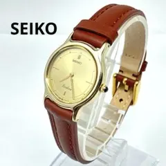 新品電池.ベルト 稼働 SEIKO セイコー 腕時計 エクセリーヌ ゴールド
