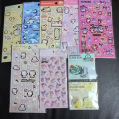 サンリオ　箔押しシール+ぷくっとシールなど　10枚セット