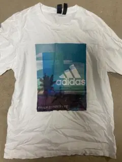 adidas グラフィックプリント Tシャツ Mサイズ ホワイト