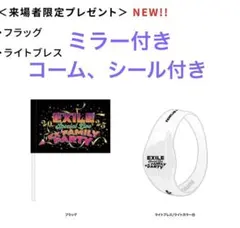 EXILEファンクラブFamily Partyフラッグ、ライトブレス、コーム付き