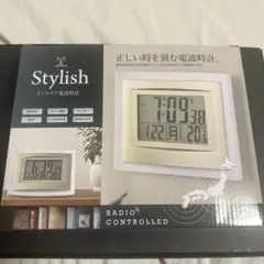 スタイリッシュ インテリア電波時計 置時計 掛け時計