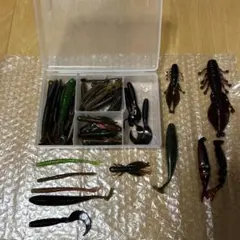 ソフトルアーセット 44点　透明ケース付き