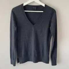 theory ダークグレー Vネック ニット セーター S