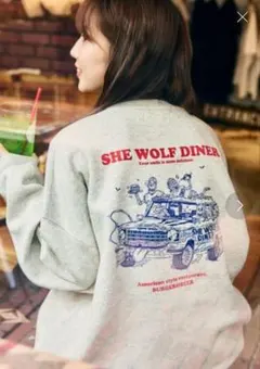 SHE WOLF DINER スウェット アッシュグレー
