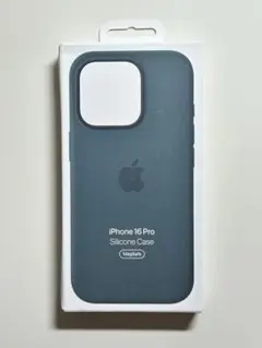 【新品】純正 iPhone 16 Pro シリコンケース・レイクグリーン①
