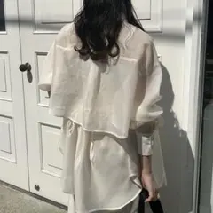 バックドロストシアーシャツ