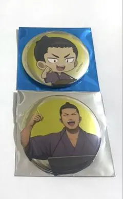 銀魂 近藤勲 メタリック缶バッジ サクラクレパス コラボ アニメガ ソフマップ