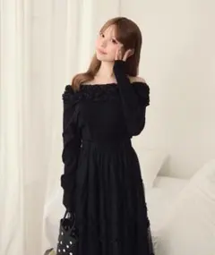 サイドギャザーオフショルロンT