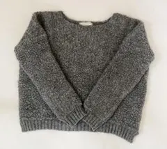 ☆美品☆COCOGIO ボア長袖ニット グレー