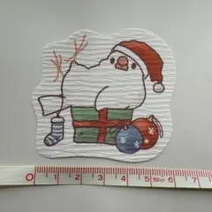 文鳥 シール ステッカー クリスマス