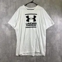アンダーアーマー XXL ビッグロゴ 白Tシャツ/トレーニングウェア