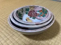 明治時代赤絵九谷三ツ鉢 蓋無木箱付 23.7/20.5/18㎝東Y8-0603① - メルカリ