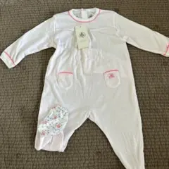 【新品未使用】Petite Pateau ドット柄ロンパース