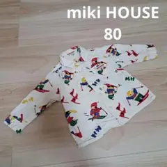 ミキハウス カラフルシャツ 80サイズ レトロ スキー
