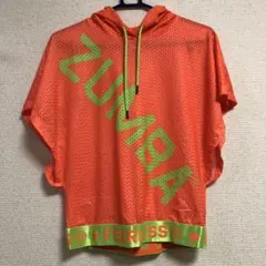 zumbaウェア　トップス　フード付　メッシュ　正規品