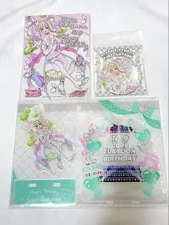 キミとアイドルプリキュア キュアズキューン バースデーアクリルスタンド 缶バッジ