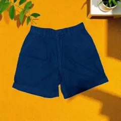 《ASSSA》オンワード メンズ コットン ショート丈 ハーフパンツ ネイビーのサムネイル