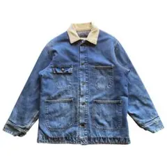 80s US製ヴィンテージ ブランケット付きデニムカバーオール デニムジャケット