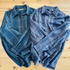 【ルメールコラボ】UNIQLO U チェックシャツ ２着セット ユニクロユー