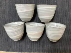 たち吉★渦巻き柄★陶器製湯飲み 5個セット