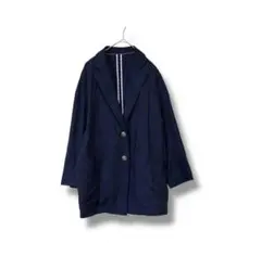 ロストデッサウ　ジャケット　リネン混　36(S) ネイビー 薄手　オフィス