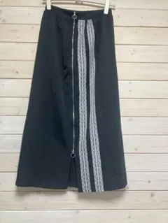 レースラインジップタイトスカート　ブラック　フリーサイズ