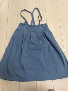 ストラップ付きブルーのスカート 140