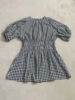 チェック柄 バルーンスリーブ チュニック しまむら