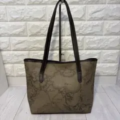 PRIMA CLASSE 世界地図柄 PVCトートバッグ グレー