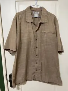 Columbia 半袖シャツ Lサイズ ブラウン