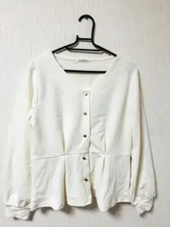 【美品】GLACIER ホワイト M 長袖トップス　カットソー