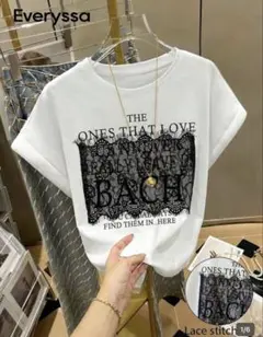 SHEINE veryssa ルーズ 半袖 夏 レースTシャツ Ｌサイズのサムネイル