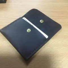 黒い牛革製カードケース‼️