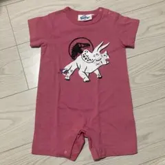 マゼンタピンク 70-80 半袖つなぎ服