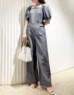 【未使用タグ付き】SNIDEL サイドスリットオールインワン